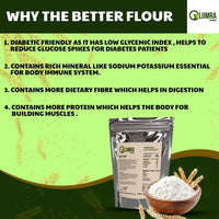 Liimra Naturals Foxtail Kangni Millet Flour - High Fiber, Protein-Packed, Low GI, Gluten-Free , Mineral Rich,  100% Chakki Fresh Flour (500 Gram) Liimra Naturals