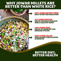 Liimra Naturals Sorghum Jowar Millet Flour - High Fiber, Protein-Packed, Low GI, Gluten-Free , Mineral Rich,  100% Chakki Fresh Flour (500 Gram) Liimra Naturals