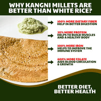 Liimra Naturals Foxtail Kangni Millet Flour - High Fiber, Protein-Packed, Low GI, Gluten-Free , Mineral Rich,  100% Chakki Fresh Flour (500 Gram) Liimra Naturals